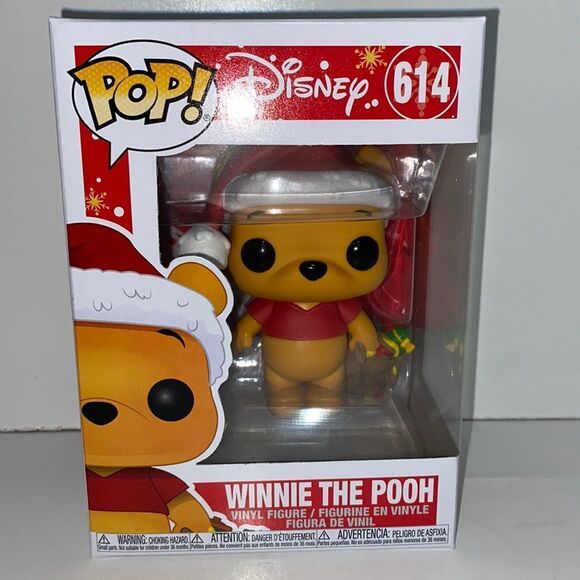 Disney Winnie The Pooh 614 Funko Pop Santa NIB - Picture 1 of 7